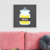 Tumergeel kruid canvas afdruk (Insitu (Woonkamer))