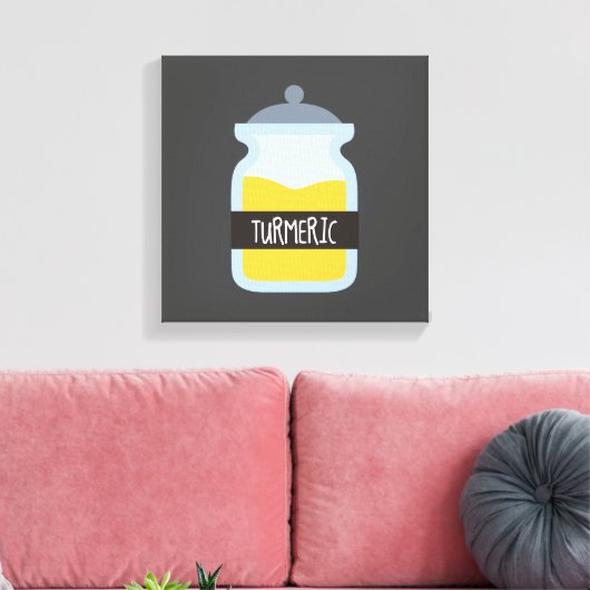 Tumergeel kruid canvas afdruk (Insitu (Woonkamer))