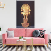 Tumi- of ceremoniële messen in de vorm van naylamp canvas afdruk (Insitu (Woonkamer))