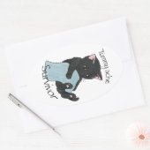 Tummy Ache Survivor Ovale Sticker (Envelop)