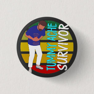 Tummy Ache Survivor Ronde Button 3,2 Cm