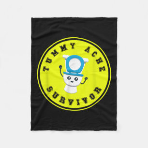 Tummy Ache Survivor Shirt - Grappige maagziekte Fleece Deken