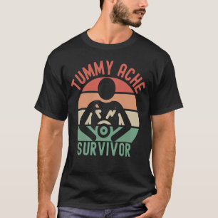 Tummy Ache Survivor Vintage Stomachache Mannen 6 T-shirt