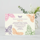 Tummy Flutters Baby shower ivoire Invitation (Debout devant)