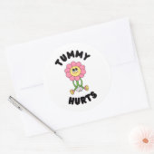 'Tummy Hurts' Cute Funny Health Awareness Sticker (Enveloppe)