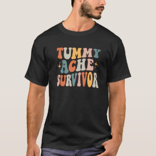  tumor Ache Survivor Stomachache Retro Wom T-shirt