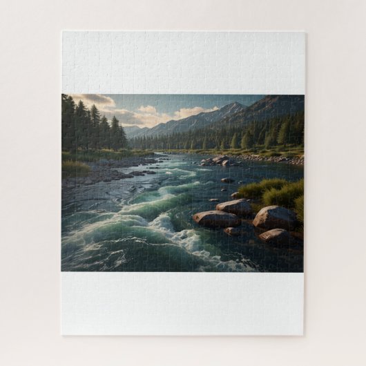 Tumultueuze rivier 3D Legpuzzel (Verticaal)