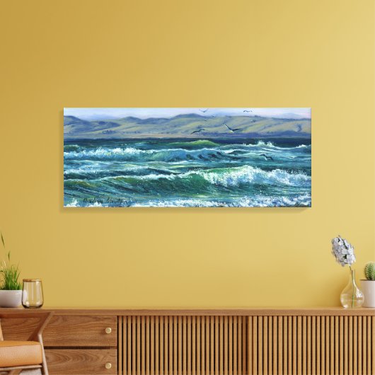 "Tumultuous Waves" Canvas Afdruk (Insitu (Woonkamer))
