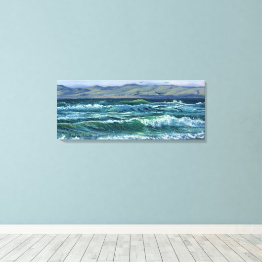 "Tumultuous Waves" Canvas Afdruk (Insitu (Houten vloer))
