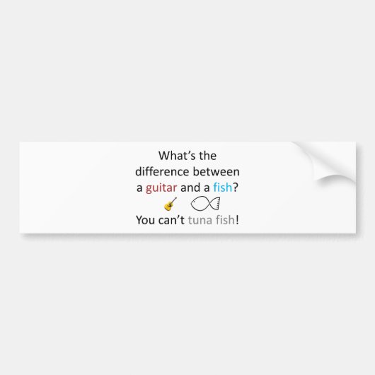 Tuna Fish Joke Bumpersticker (Voorkant)