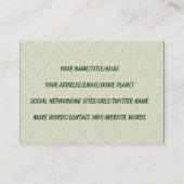 Tuna Martini Visitekaartje (Achterkant)