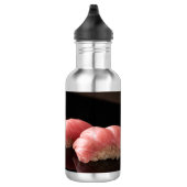 Tuna sushi served on a black lacquer plate waterfles  (Rechts)