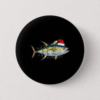 Tuna Vis Kerstverlichting Festief Grappig Kerstmis Ronde Button 5,7 Cm