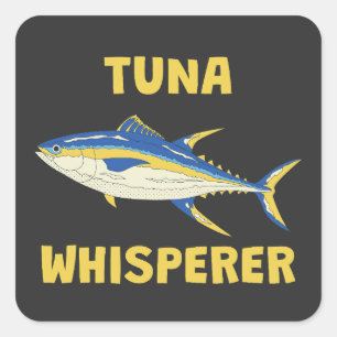 Tunafluisteraar Funny Vissen Vierkante Sticker