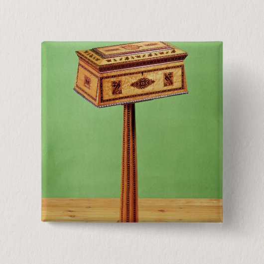 Tunbridge-theepoly Vierkante Button 5,1 Cm (Voorkant)