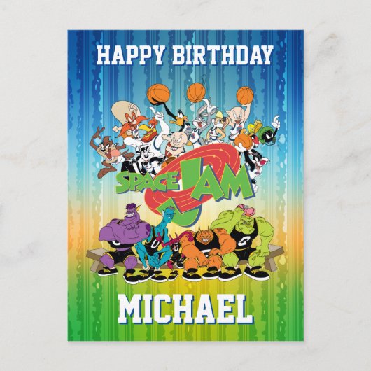 TUNE SQUAD™ versus Monsterren Uitnodiging Briefkaart (Voorkant)