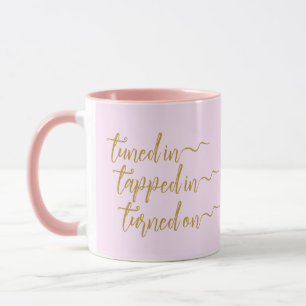 Tuned In LoA Calligraphie Pink Mug