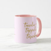 Tuned In LoA Calligraphie Pink Mug (Devant droit)