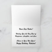 "Tunes in Time" Verjaardagskaart Kaart (Binnen)