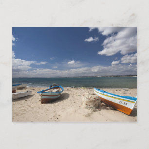 Tunesië, Cap Bon, Hammamet, vissersboten op Briefkaart