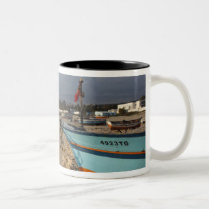 Tunesië, Cap Bon, Hammamet, waterkant, Tweekleurige Koffiemok