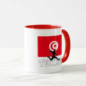 Tunesië Football Voetbal Nationaal Team Mok (Voorkant rechts)