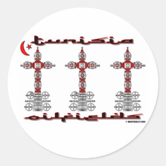 Tunesië Olievelden, Wellheads, Olie, Gas Ronde Sticker