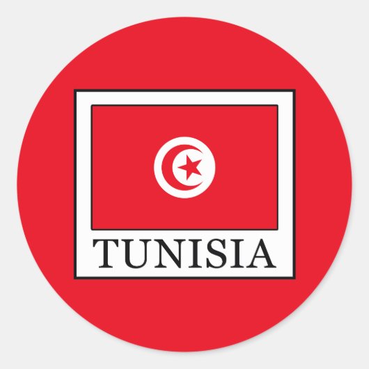 Tunesië Ronde Sticker (Voorkant)