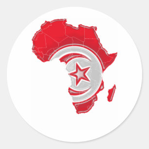 Tunesië Ronde Sticker