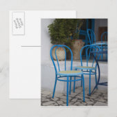 Tunesië, Sidi Bou Said, caféstoelen Briefkaart (Voorkant / Achterkant)