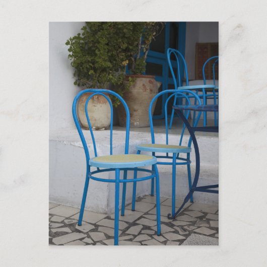 Tunesië, Sidi Bou Said, caféstoelen Briefkaart (Voorkant)