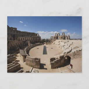 Tunesië, Tunesische Centrale Kust, El Jem, Romeins Briefkaart