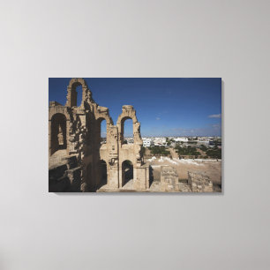 Tunesië, Tunesische Centrale Kust, El Jem, Romeins Canvas Afdruk