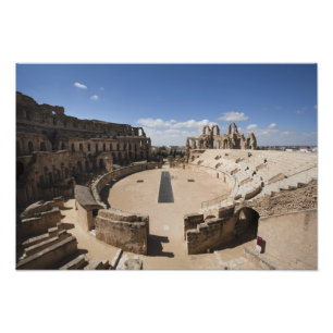 Tunesië, Tunesische Centrale Kust, El Jem, Romeins Foto Afdruk