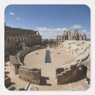 Tunesië, Tunesische Centrale Kust, El Jem, Romeins Vierkante Sticker