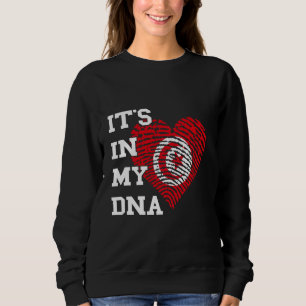 Tunesië Vlag Het Zit In Mijn DNA Hart Duimafdruk T Trui
