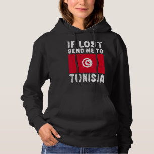 Tunesië Vlag Souvenir Als verloren stuur me naar Hoodie