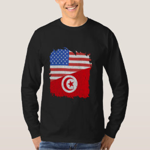Tunesië Vlag Tunesische Trots Amerika Vintage Tune T-shirt