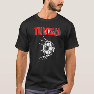 Tunesië Voetbal Bal In Net  Steun Tunesië Voetbal T-shirt