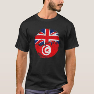 Tunesiër met Britse vlag roet Tunesië T-shirt