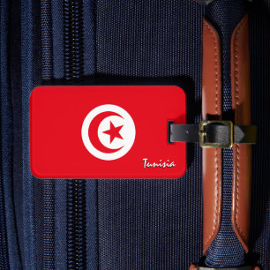 Tunesische Bagagelabels, patriottische Tunesische Bagagelabel