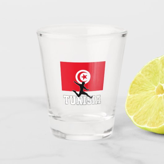 Tunesische Football Soccer National Team Shot Glas (Voorkant)