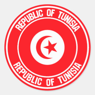 Tunesische ronde Emblem Sticker
