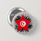 Tunesische ster ronde button 5,7 cm (Voorkant /achterkant)