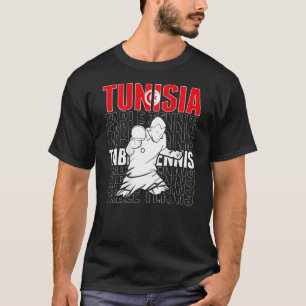 Tunesische tafeltenis ondersteunt Tunesië pingpong T-shirt