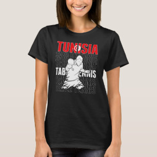 Tunesische tafeltenis ondersteunt Tunesië pingpong T-shirt