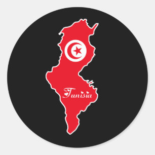 Tunesische ticker ronde sticker