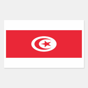 Tunesische/Tunesische vlag Rechthoekige Sticker