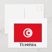 Tunesische vlag briefkaart (Voorkant / Achterkant)
