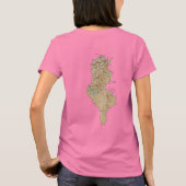 Tunesische vlag en Kaart dk T-Shirt (Achterkant)
